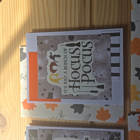 Handmade Mini Hocus Pocus Theme Halloween Cards & Envelopes Boxed Set of 6 - Picture 7 of 12